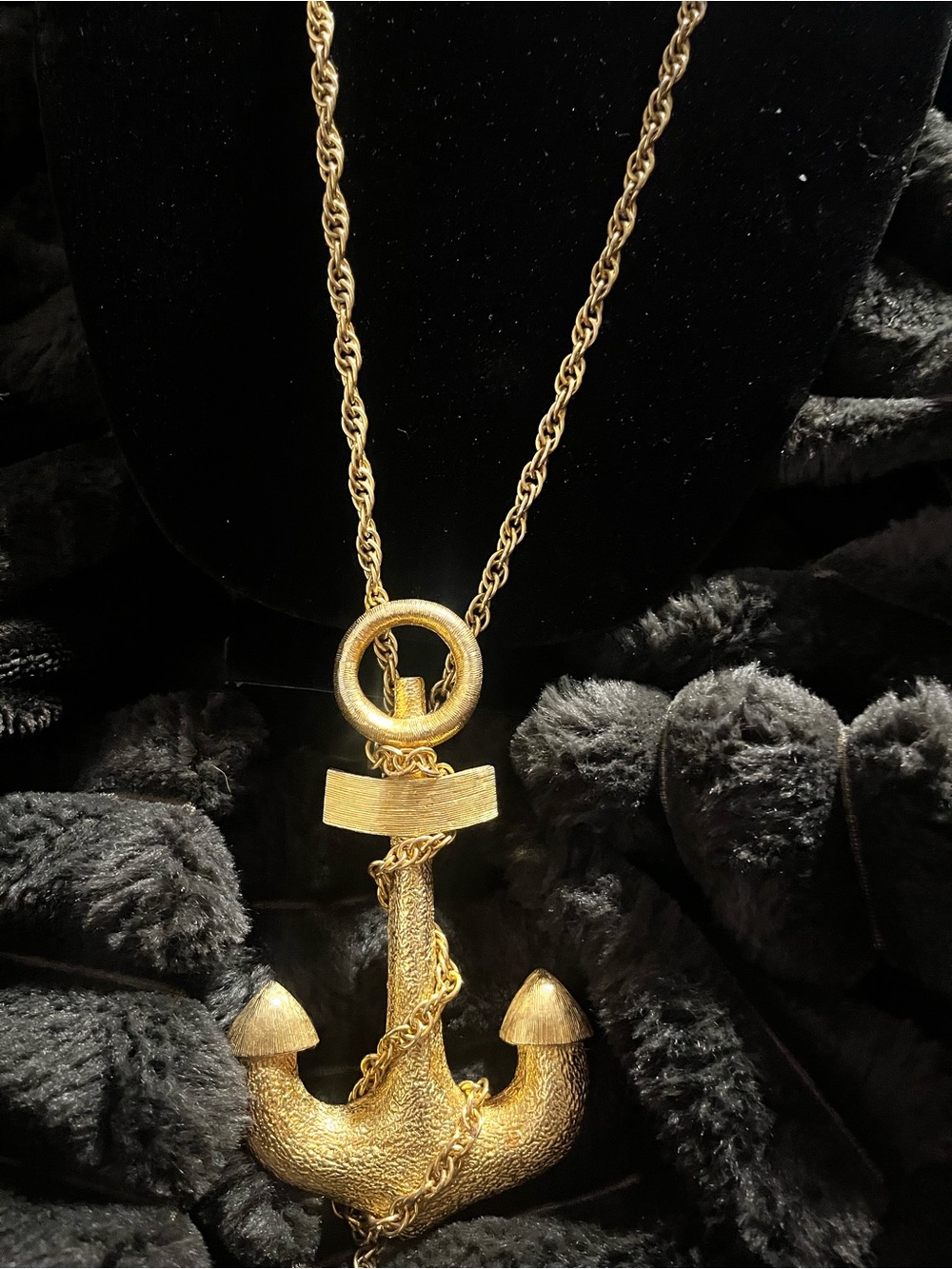 “Golden Voyager” Anchor Necklace